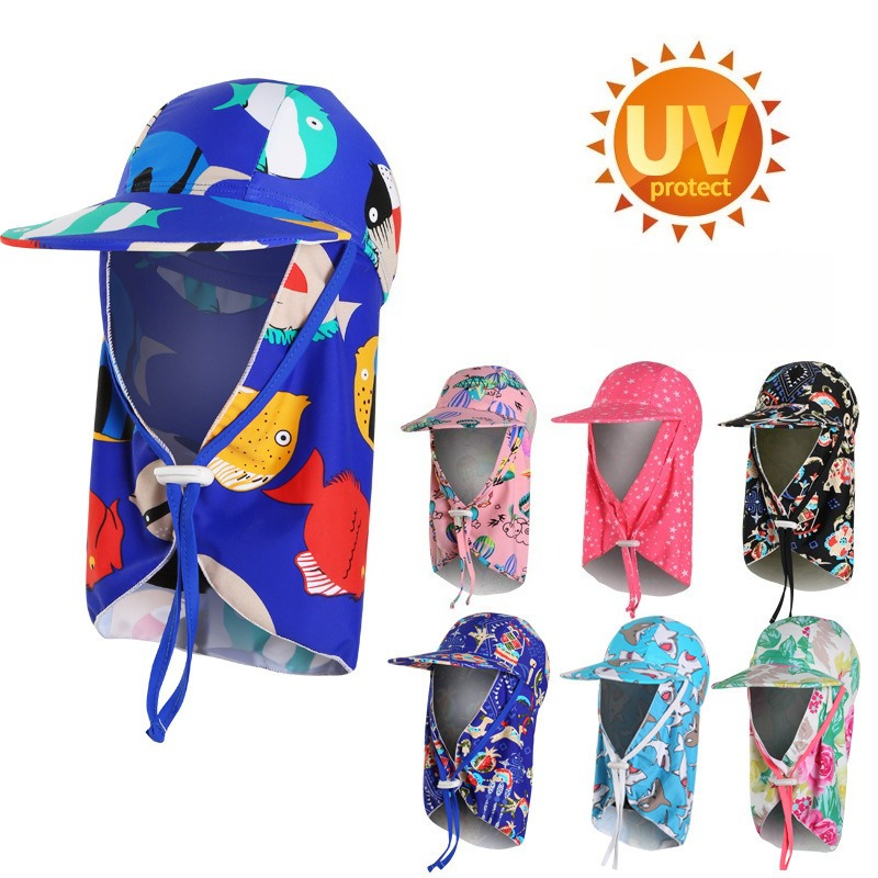 Sun Hat Wide Brim - Chapéu de natação infantil com proteção