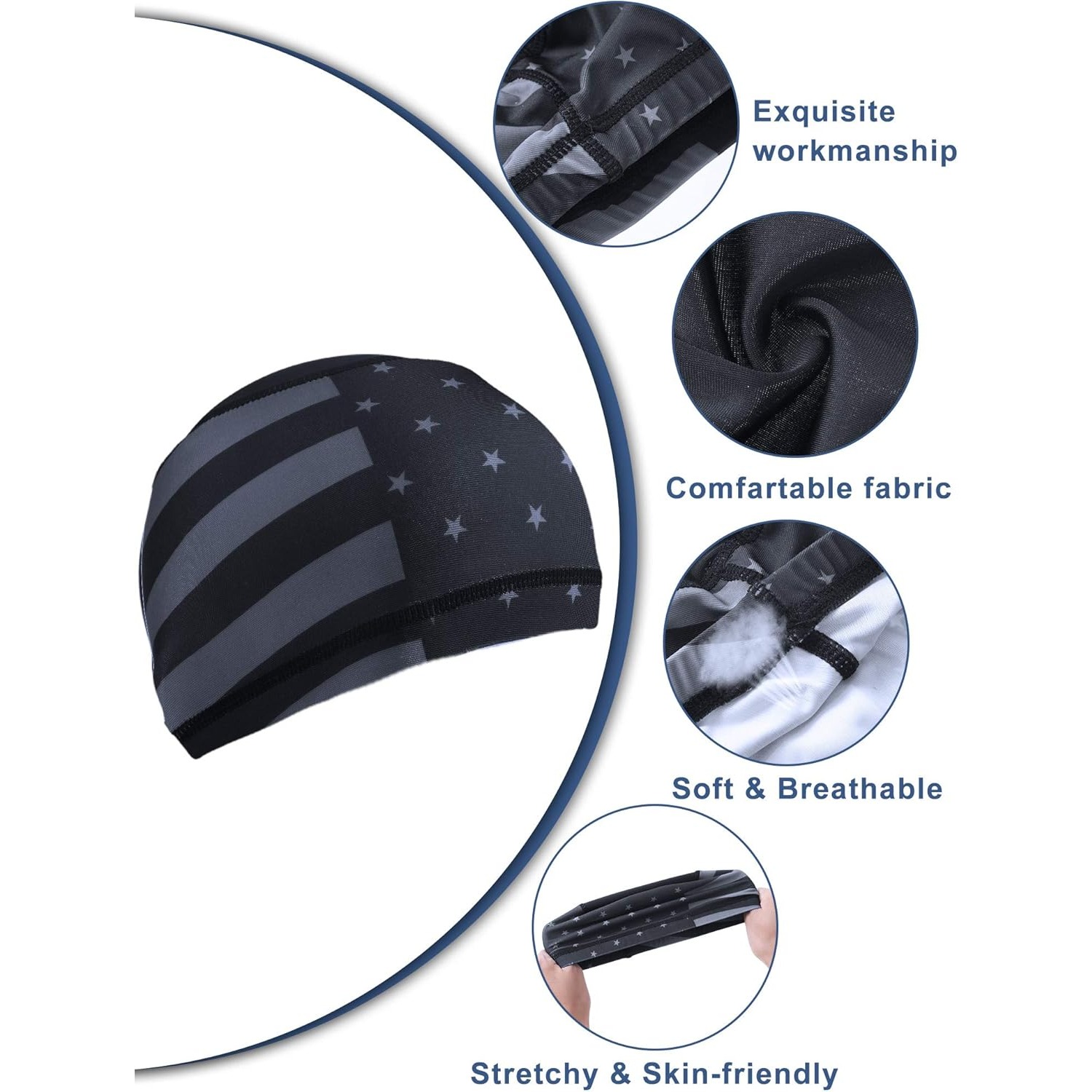 4x Touca Bandana com Bandeira  - Skull Cap Helmet Liner avaliação e preço